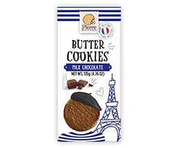 Sablés pur beurre enrobés chocolat au lait