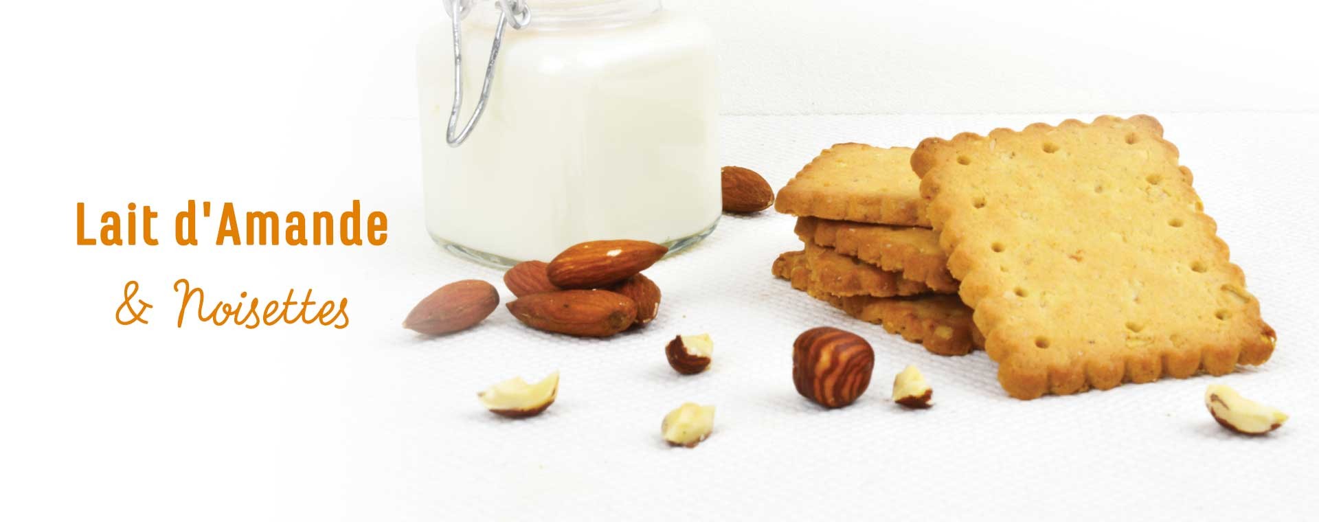 organic biscuits with hazelnuts and almond milk